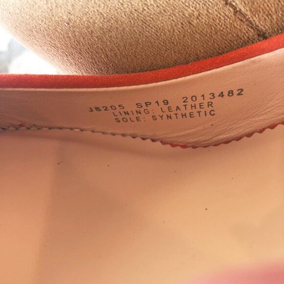 J Crew, D'Orsay, Pointed Toe, Orange, Suede Heels, Size 8.5, NWOB, appx 2.3/4" - Picture 10 of 16
